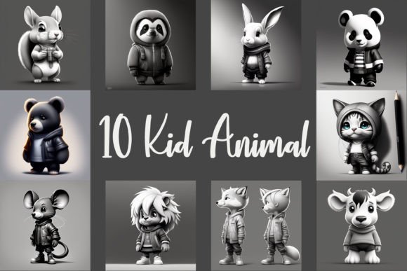 10 Kids Animal Collection: Playful Assets for Creative Projects