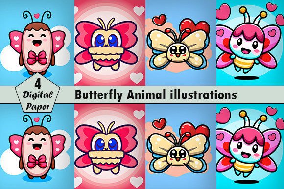 Bringing Whimsy to Your Brand with Cartoon Butterfly Illustrations