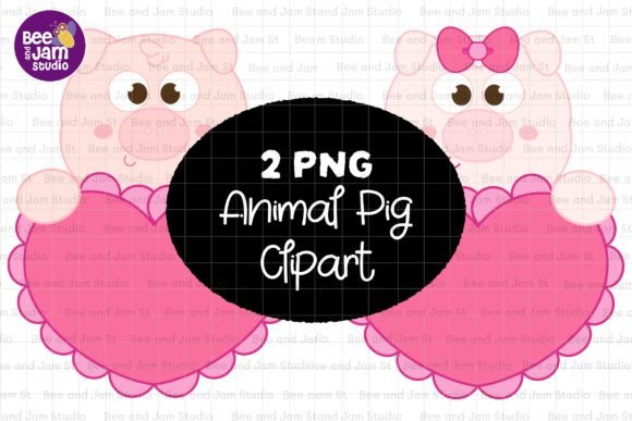 Charming Animal Pig PNG Sublimation Clipart for Every Project