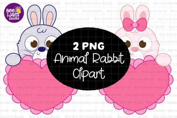 Charming Animal Rabbit PNG Sublimation Clipart for Crafters