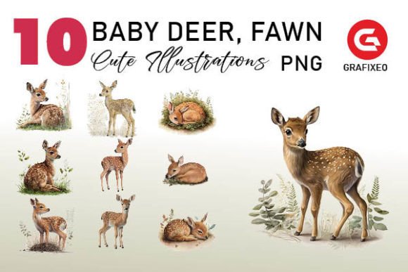 Cute Fawn Baby Deer Woodland Animal PNG: A Designer's Delight