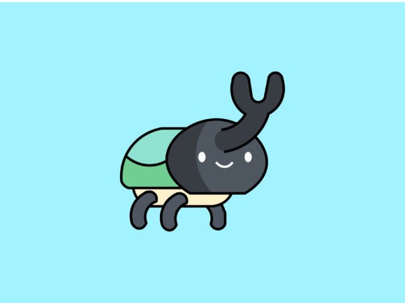 Kawaii Animal Beetle Icon: A Sweet Design for Every Project