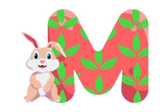 Playful Branding with Cute Animal Icons Alphabet M Cliparts