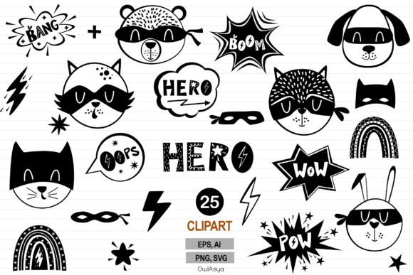Super Hero Clipart: Designing with Heroic Animal Characters